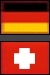 Flaggen: Deutschland (DE) & Schweiz (CH)